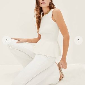 VERONICA BEARD ARAGO PEPLUM TOP - LARGE